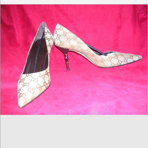 Gucci monogram heels Clearance